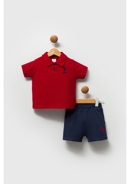 U.s. Polo Assn. Erkek Bebek Kırmızı Tişort Takım