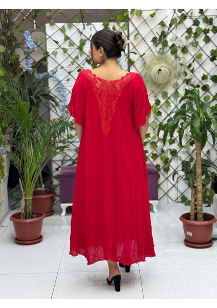 VL1420 Hürrem Vual Elbise Kırmızı fırsatları