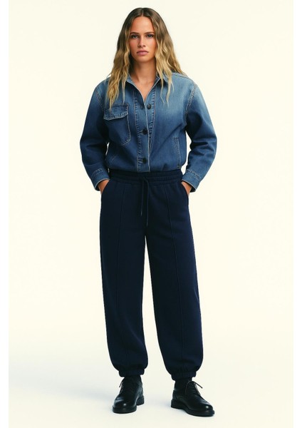 Üç Iplik Paça Lastik Çimalı Eşofman Altı