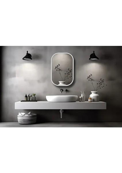 Side (Beyaz) 75X50CM /banyo Dolabı Aynalı / Lavabo Üstü Dolap / Banyo Düzenleyici / Aynalı Dolap modelleri