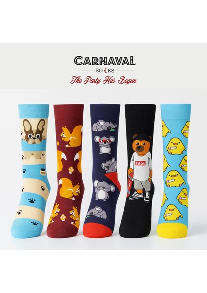 5’li Sevimli Hayvan Desenli Renkli Kutulu Çorap Seti fiyatları