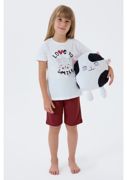 Çocuk Kız Beyaz-Kırmızı Kcpkapri Takım