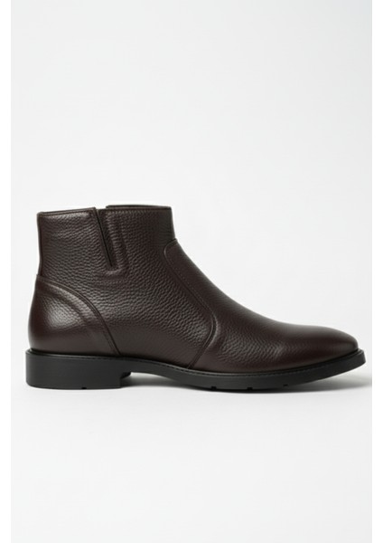Hakiki Deri Kahverengi Fermuarlı Chelsea Erkek Kışlık Bot LUASS27AL0040 fiyatları