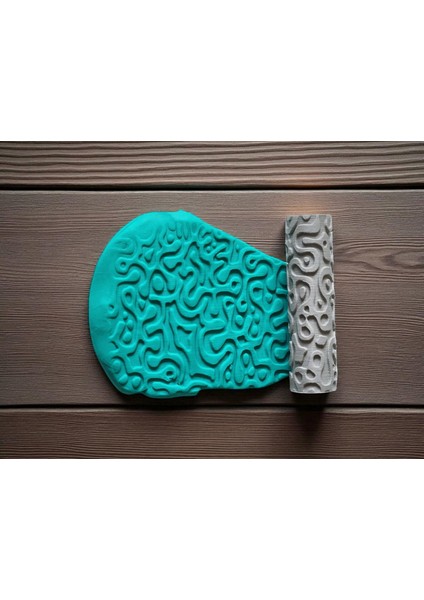 Model 015 - Polimer Kil Doku Oklavası / Seramik Çamuru Desen Rulosu fırsatları