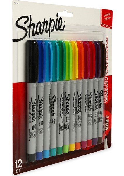 Markör Permanent Ultra Fine Karışık Renk 12 Li