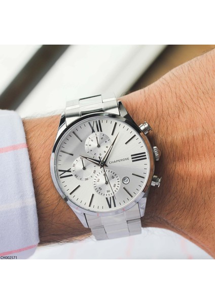 CH002571 Çelik Kordonlu Erkek Kol Saati