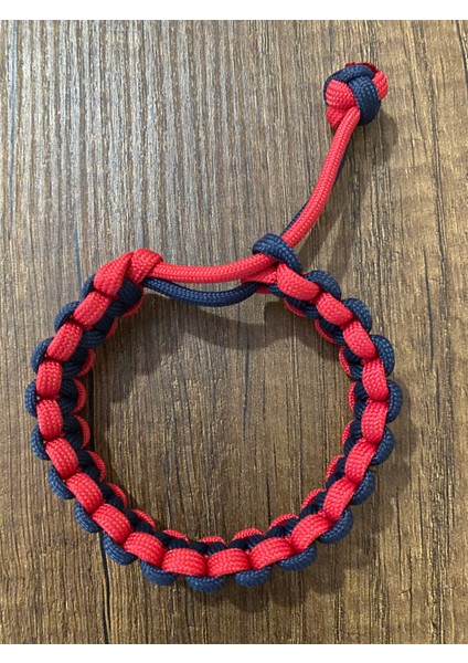 Lacivert Kırmızı Paracord Bileklik modelleri