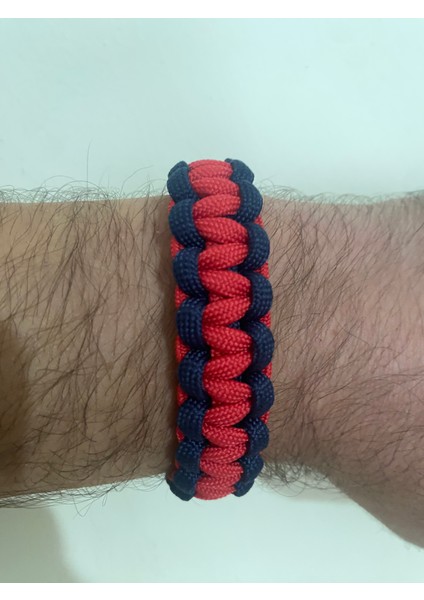 Lacivert Kırmızı Paracord Bileklik fırsatları