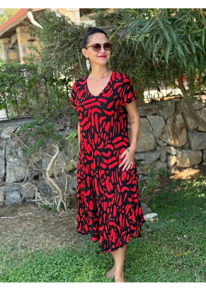 FD17085 Viskon Frida Elbise