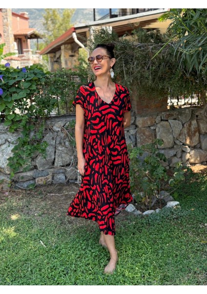 FD17085 Viskon Frida Elbise