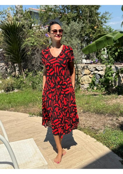 FD17085 Viskon Frida Elbise