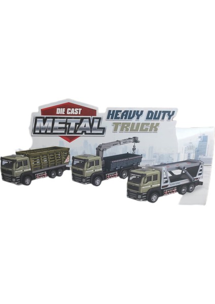 Berattoys 19CM 3lü Metal Iş Makinaları Çekici Kamyon Vinç Iş Araçları Oyuncak Kamyon Iş Makinası fırsatları