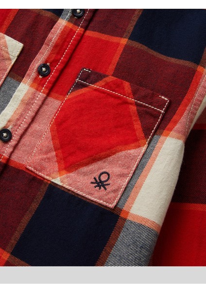 Erkek Çocuk Ekose Gömlek 1-6 Yaş Kırmızı modelleri
