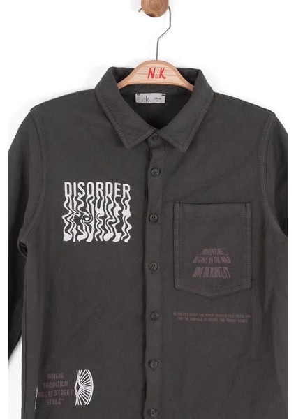 Erkek Çocuk Planet Gömlek 8-14 Yaş Haki fırsatları