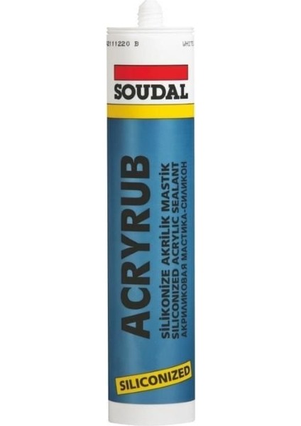 Soudal Acryrub Silikonize Mastik 310 ml Siyah