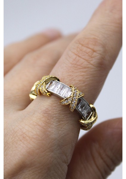 Vip Çelik Tiff Model Zirkon ve Baget Taş Işleme Xo Yüzük (Ayarlanabilir) fırsatları