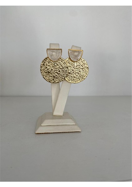 Parlak Yuvarlak Küpe Altın Renk fırsatları