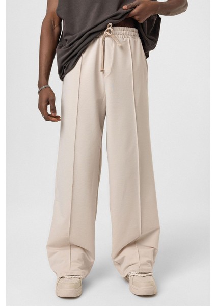 Dikiş Detaylı Oversize Eşofman Alt Taş modelleri