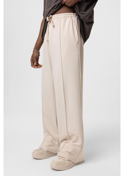 Dikiş Detaylı Oversize Eşofman Alt Taş fırsatları