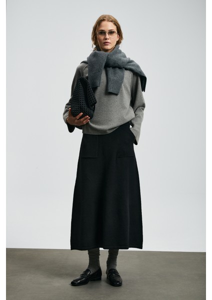 Alına Kadın Etek Siyah