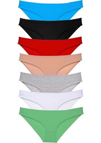 7 Adet Süper Eko Set Likralı Kadın Slip Külot Set 2