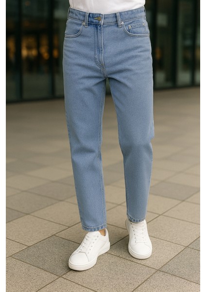 Dar Paça Erkek Yüksek Bel Kot Pantolon - Salaş Mom Jean C333