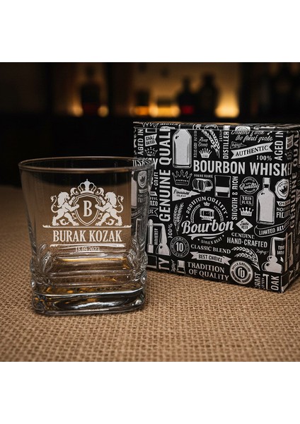 Lazer Kazıma Isim Yazılı Viski Bardağı – Storm Serisi Elegan Bardak, Erkeğe Özel Hediye