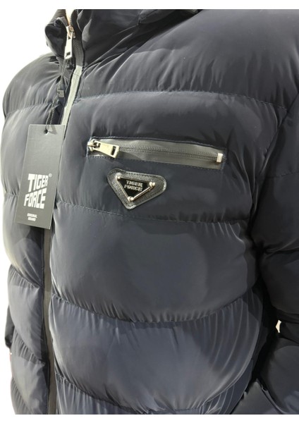 Nova Kumaş Kışlık Mont Polarlı Kapüşonlu Lacivert fiyatları