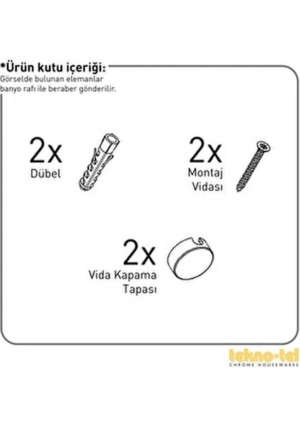 2 Katlı Lamineli Banyo Rafı Krom Renk 25x12x27 cm Su Tasarrufu Teknolojisi ile