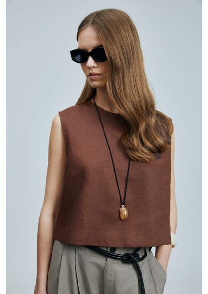 Karen Kadın Keten Bluz Siyah modelleri