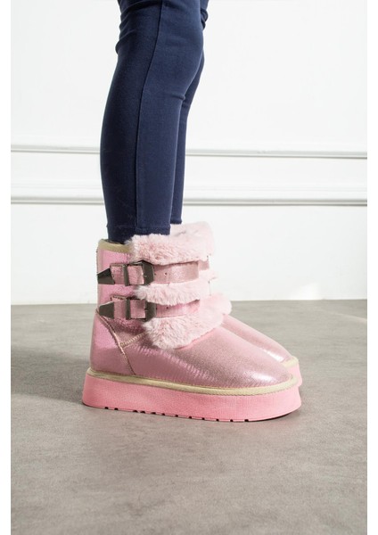 Çift Tokalı Kalıntaban Çocuk Bot Pudra Sultan