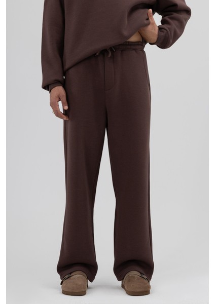 Basic Baggy Eşofman Alt Kahve