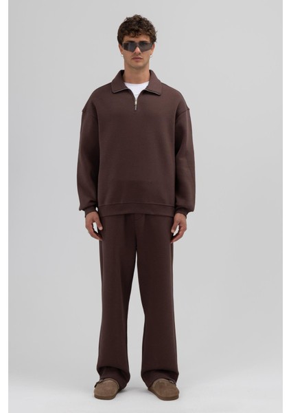Basic Baggy Eşofman Alt Kahve indirimleri