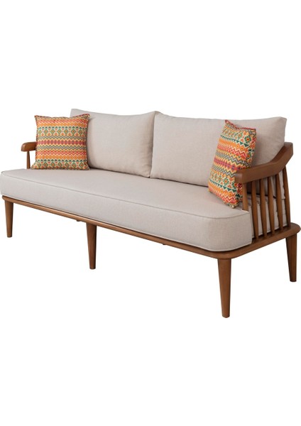 İskandinav Minyatür Siyah Üçlü Koltuk