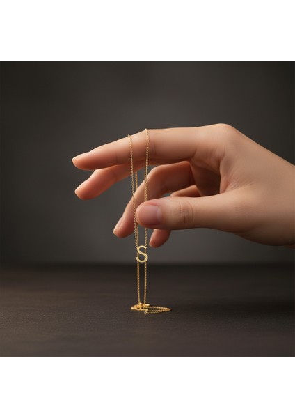 14 ayar altın kolye "S"harfi GM658 1 gr fiyatları