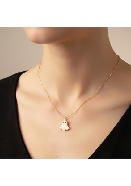 14 Ayar Altın Kolye Ucu hayalet GM504 1 gr