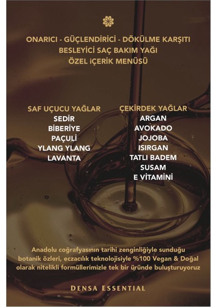 Dökülme Karşıtı - Onarıcı - Güçlendirici Saç Bakım Yağı 50 ml