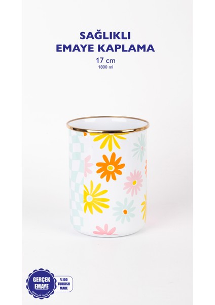 Retro Hippi 17 cm Emaye Kavanoz fiyatları