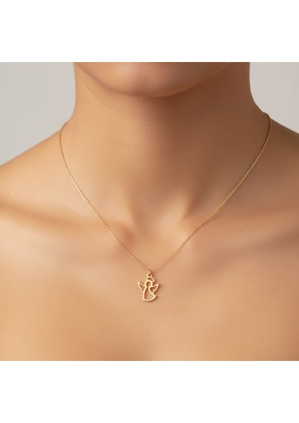 14 Ayar Altın Kolye Ucu melek GM436 1 gr