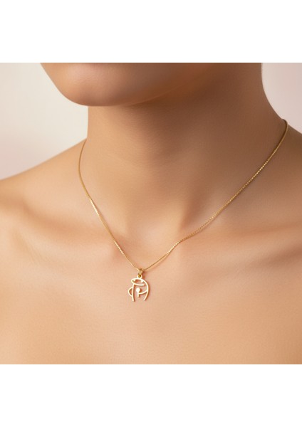 14 ayar altın kolye güzel tasarımlar GM71 1 gr