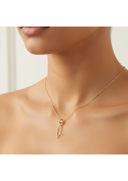 14 Ayar Altın Kolye Ucu kedi GM602 1 gr