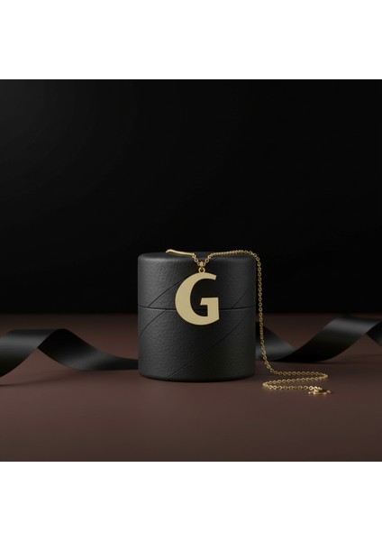 14 ayar altın kolye "G"harfi GM609 1 gr modelleri