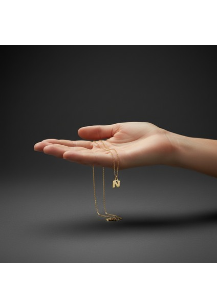 14 Ayar Altın Kolye Ucu "N"harfi GM675 1 gr fiyatları