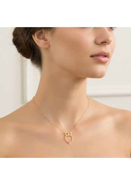 14 Ayar Altın Kolye Ucu Baykuş GM315 0.5 gr