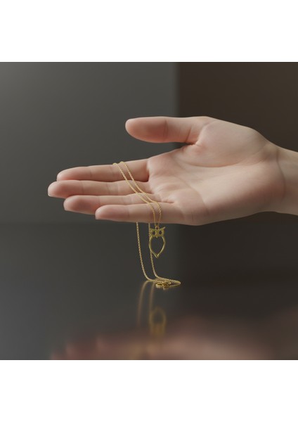 14 Ayar Altın Kolye Ucu Baykuş GM315 0.5 gr fiyatları