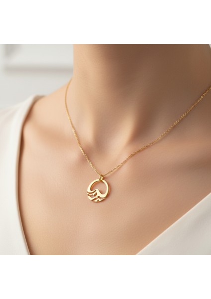14 Ayar Altın Kolye Ucu deniz GM513 1 gr