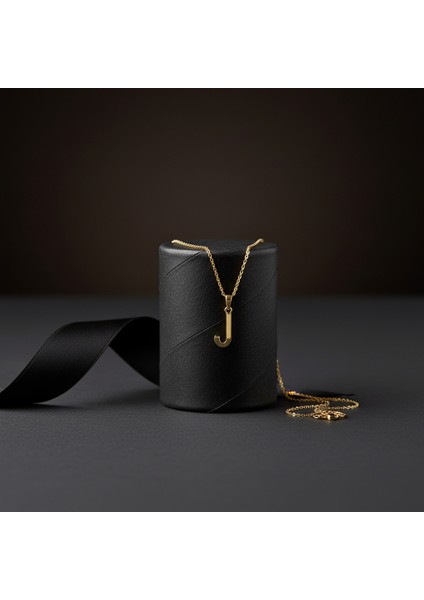 14 Ayar Altın Kolye Ucu "j"harfi GM645 0.5 gr modelleri