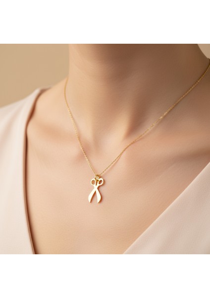 14 Ayar Altın Kolye Ucu makas GM232 1 gr