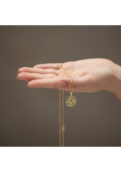 14 Ayar Altın Kolye Ucu güneş GM378 1 gr fiyatları