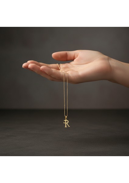 14 Ayar Altın Kolye Ucu "R"harfi GM727 1 gr fiyatları
